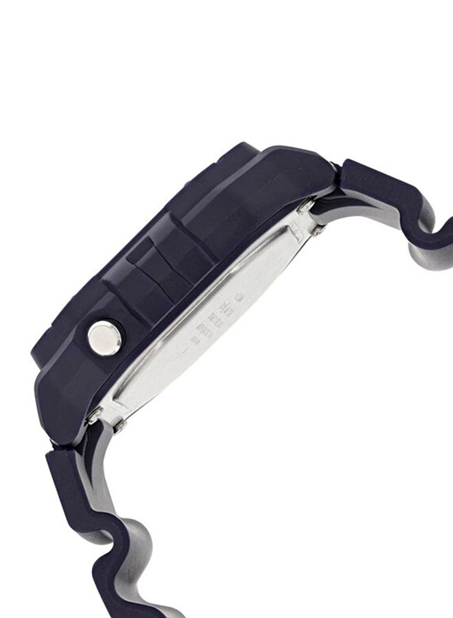 كاسيو ساعة رقمية الوميناتور من البلاستيك طراز W-218H-2AVEF - قياس 43 مم - لون كحلي للرجال - Image 3