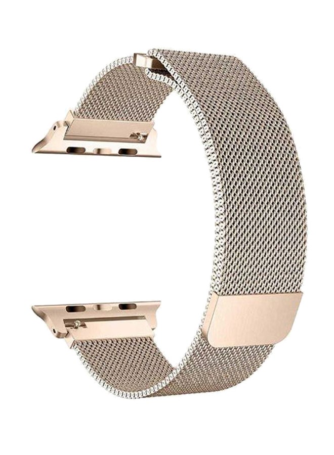 porodo Mesh Wrist Band For Apple Watch Gold  - Image 1