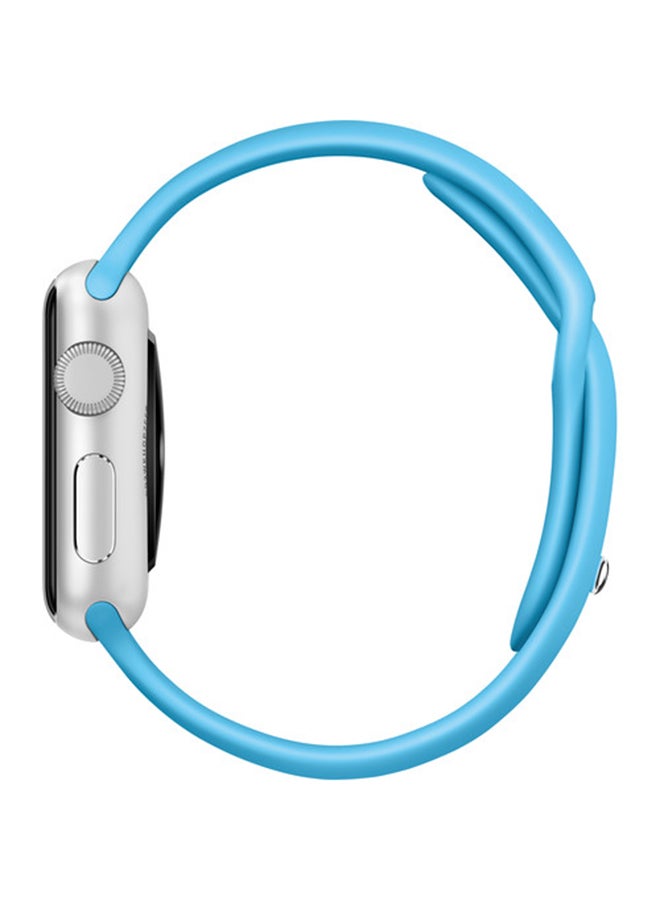 Silicone Wrist Band For Apple Watch Sky Blue