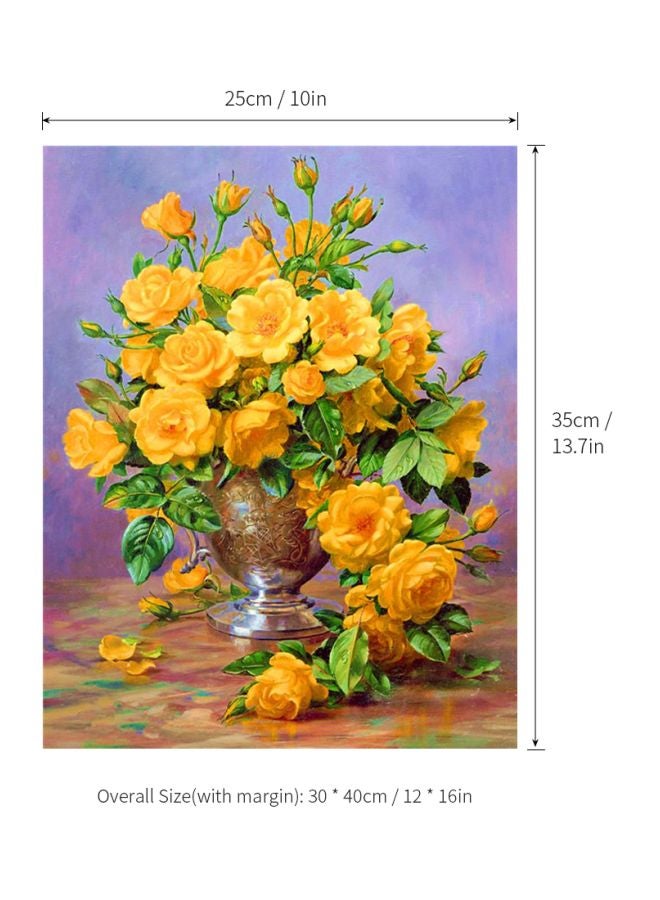 نيوي لوحة فنية 5D مطرزة بغرز متقاطعة بتصميم فسيفساء ماسية أصفر/أرجواني 30x40Ø³Ù†ØªÙŠÙ…ØªØ± - Image 3