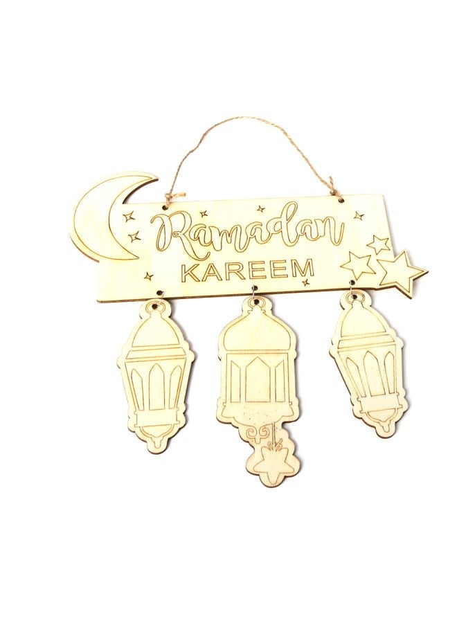 Ramadan Crescent Ornament Beige 25.4x12.7x0.7cm  - Image 1