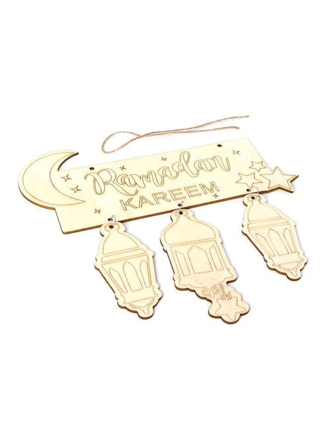 Ramadan Crescent Ornament Beige 25.4x12.7x0.7cm  - Image 5