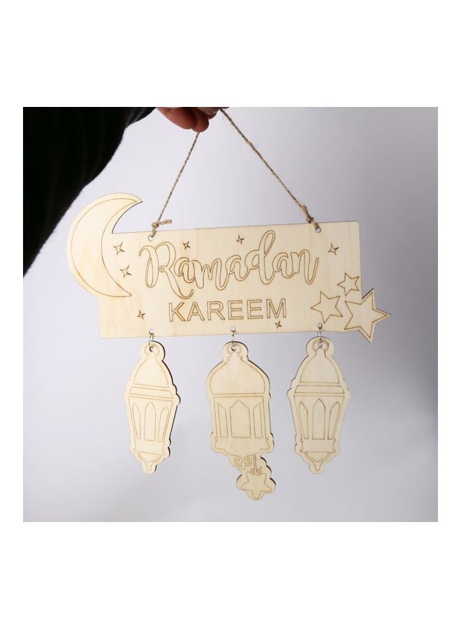 Ramadan Crescent Ornament Beige 25.4x12.7x0.7cm  - Image 3