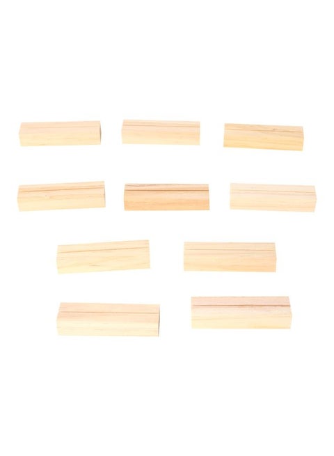 10-Piece Handiness European Style Tree Branch Menu Seat Folder Photo Memo Business Card Massage Solid Wood Base Wooden Support Brown 19.0x18.2x2cm