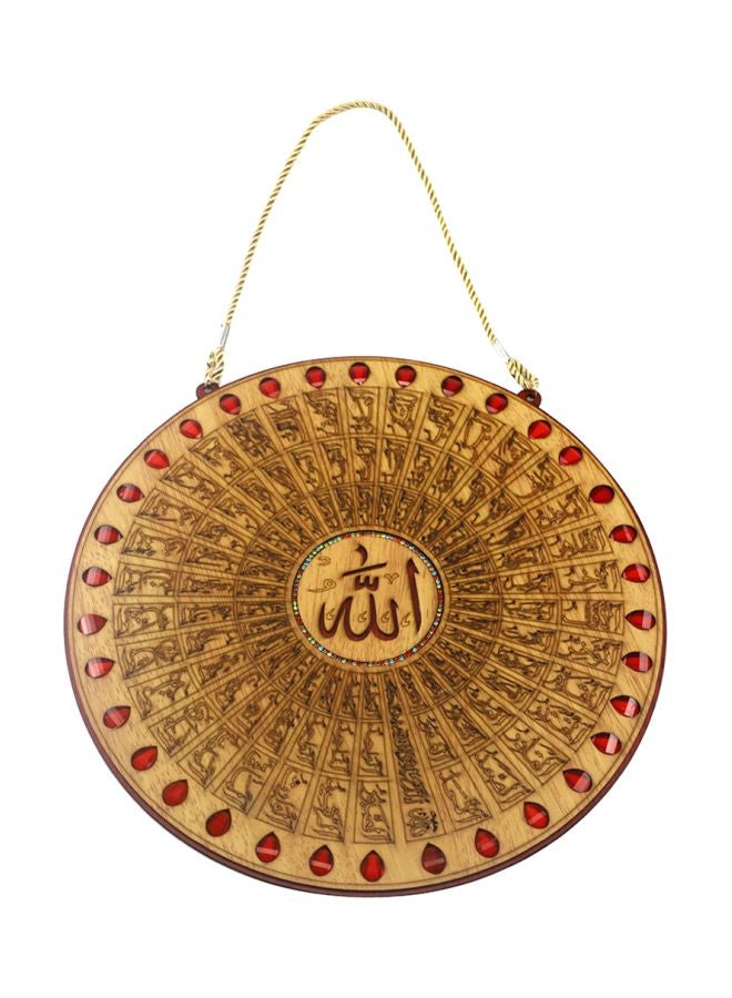 Round Pendant Hanging Ornament Brown/ Red - Image 1