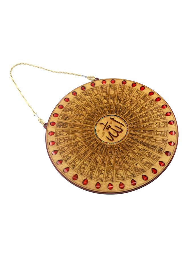 Round Pendant Hanging Ornament Brown/ Red - Image 3
