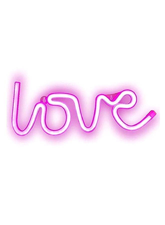 سلة "مصباح زينة بتصميم كلمة "Love" وردي/أبيض 35 x 13سم  - Image 2