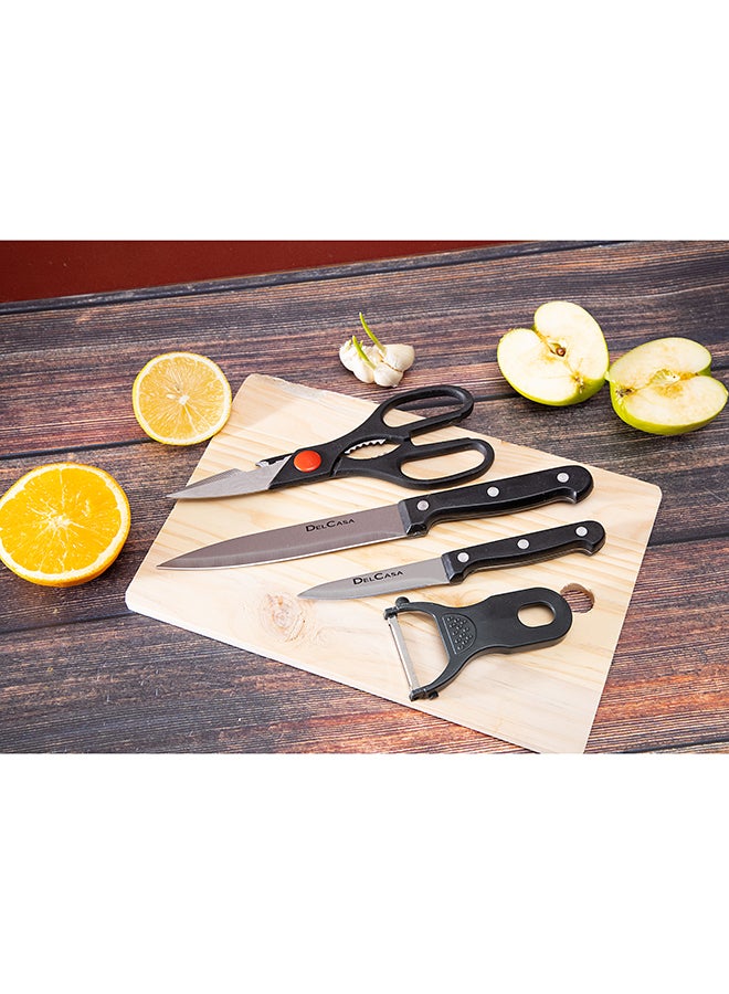 DELCASA - Cutting Board With Knife Set Multicolour - Image 1