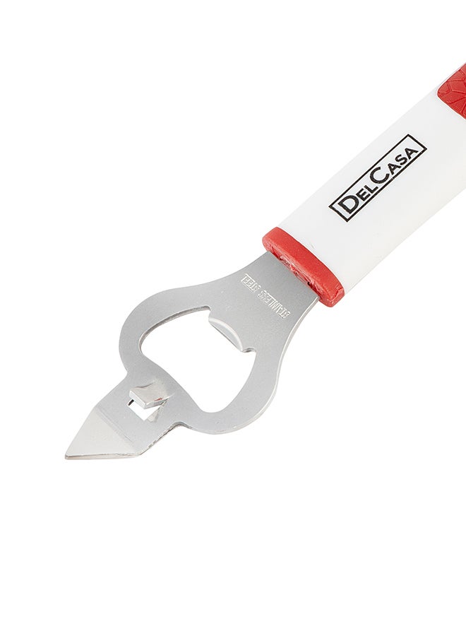 DELCASA Bottle Opener Red/White/Silver 5cm  - Image 4