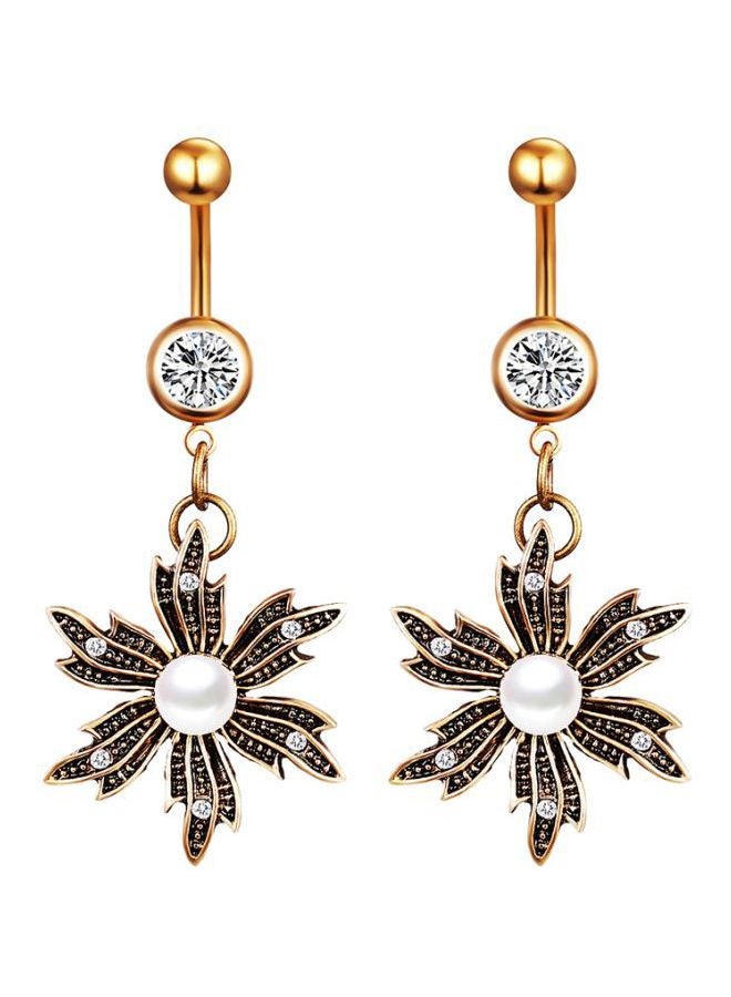 Generic - 2-Piece Leaf Belly Navel Button Ring - Image 1