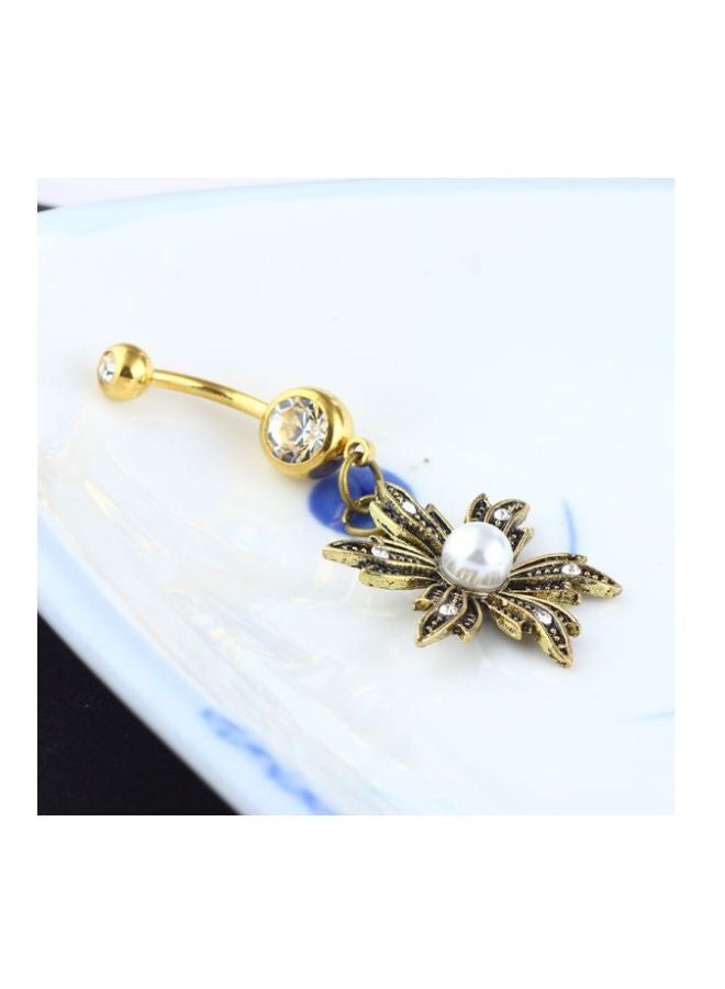 Generic - 2-Piece Leaf Belly Navel Button Ring - Image 1