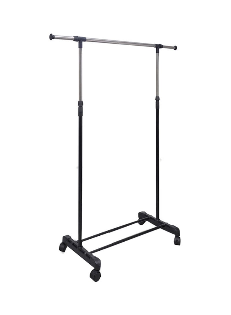 رف ملابس بجودة عالية وقابل للتعديل . أسود 107سم