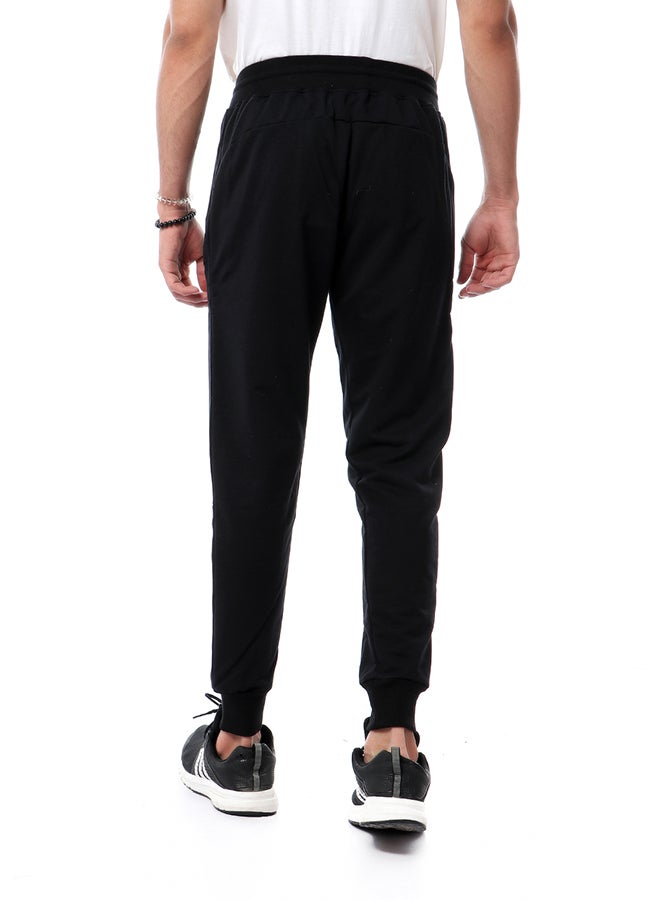 Pavone - Side Zipped Pockets Sweatpants Black - Image 1