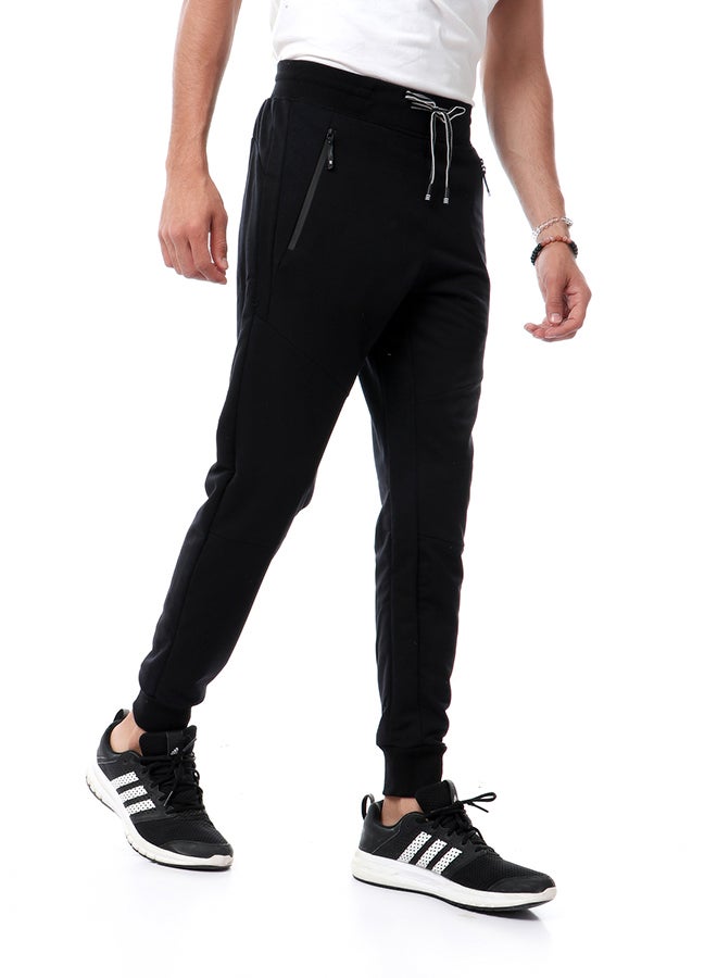 Side Zipped Pockets Sweatpants Black - v1589803950/N38103582V_3