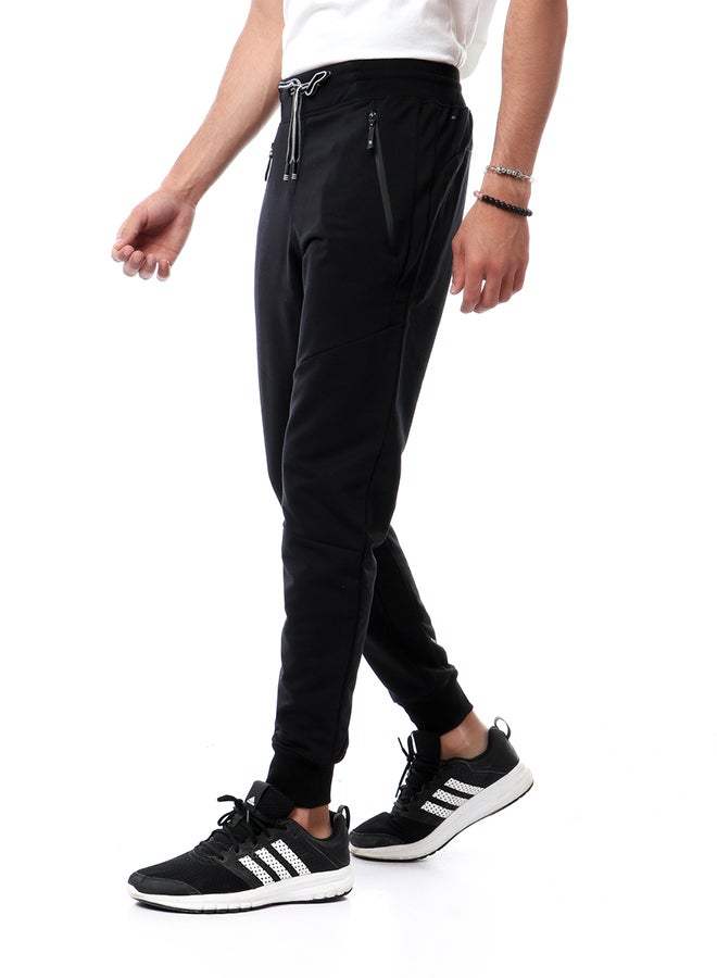 Side Zipped Pockets Sweatpants Black - v1589803950/N38103582V_4