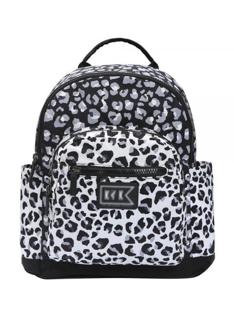 Travel Diaper Bag, Animal Print, Ultra Soft, 7 Multiple Pockets, Stroller Hooks, Changing Mat, Dry-Wet Pouch, Suitable For Mom And Dad, Adjustable Padded Shoulder, Zipper Pockets, Black And White