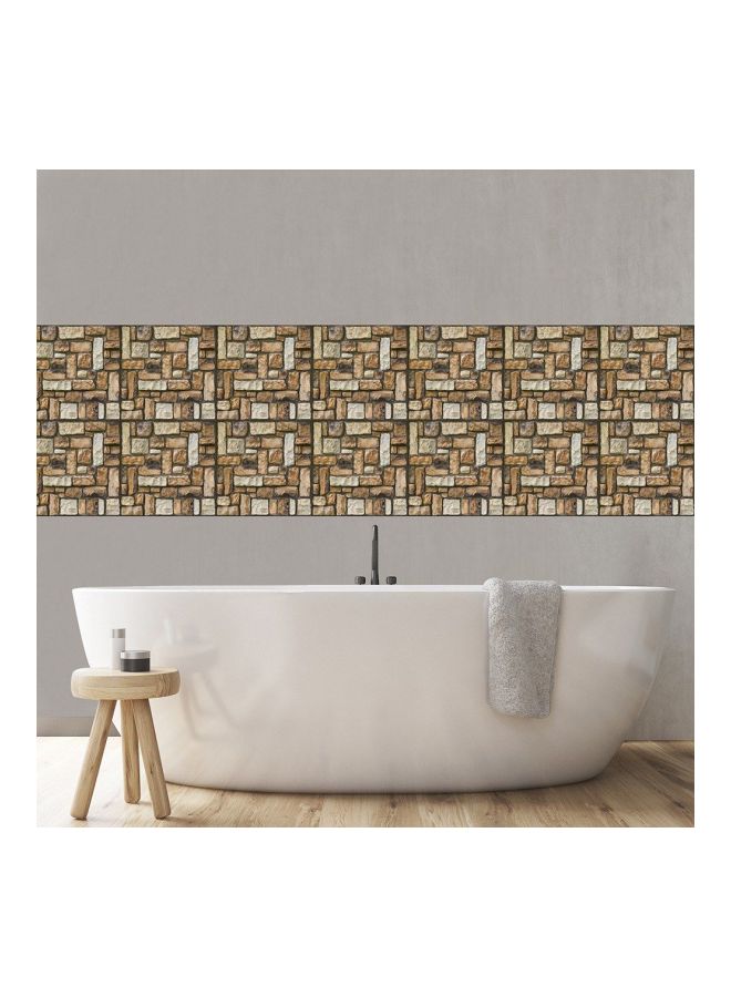 Self Adhesive 3D Wallpaper Beige/Grey/Brown 30x30cm  - Image 3