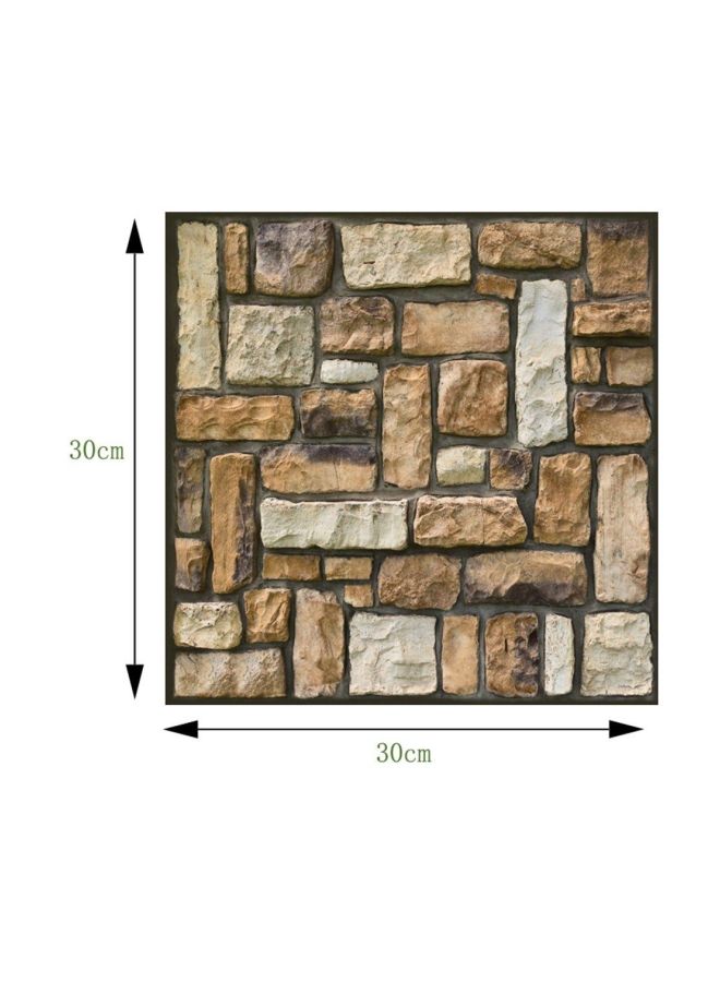 Self Adhesive 3D Wallpaper Beige/Grey/Brown 30x30cm  - Image 4