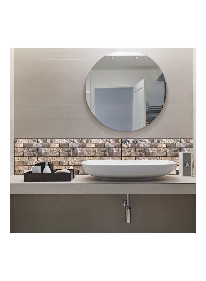 Self Adhesive 3D Wallpaper Beige/Black/Brown 30x30centimeter  - Image 2