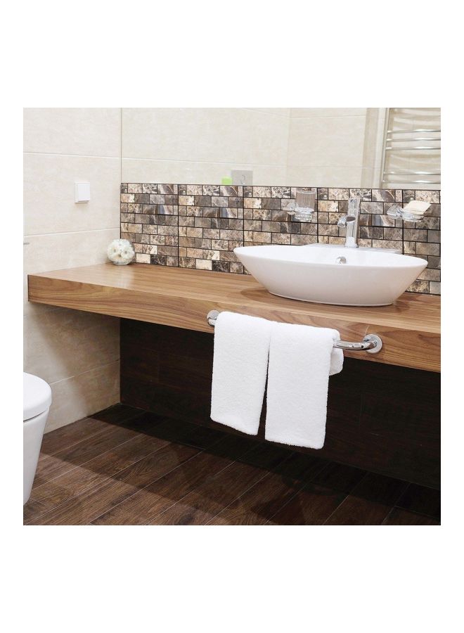 Self Adhesive 3D Wallpaper Beige/Black/Brown 30x30centimeter  - Image 3