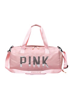 Sweet Ladylike Fashion Sports Plain Duffel Bag Pink/Black/White - v1589811644/N36709493A_1