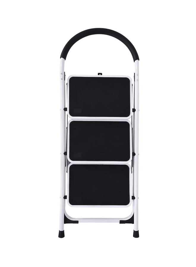 3-Step Ladder Folding Stool White 44inch  - Image 2