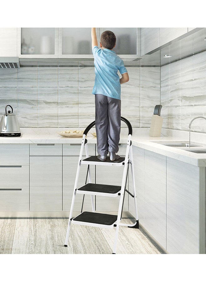 3-Step Ladder Folding Stool White 44inch  - Image 5