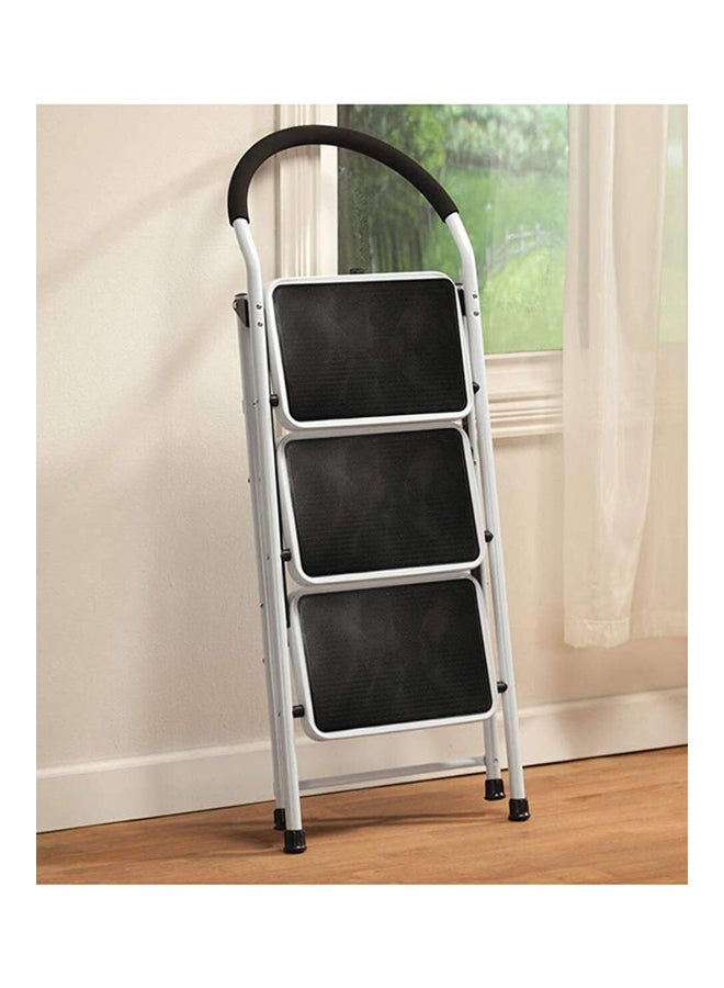 3-Step Ladder Folding Stool White 44inch  - Image 4