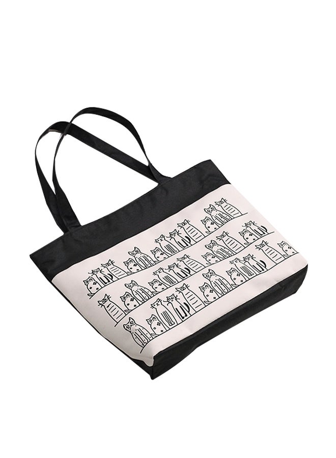 حقيبة يد عصرية أبيض/ اسود