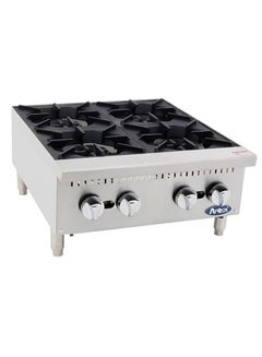4-Burner Table Top Gas Grill Silver