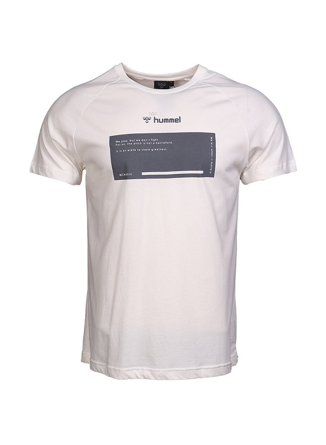 Hummel Akman T-Shirt Ecru  - Image 1