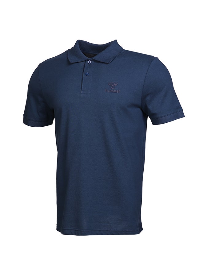 Hummel Lenard Short Sleeve Polo Navy  - Image 3