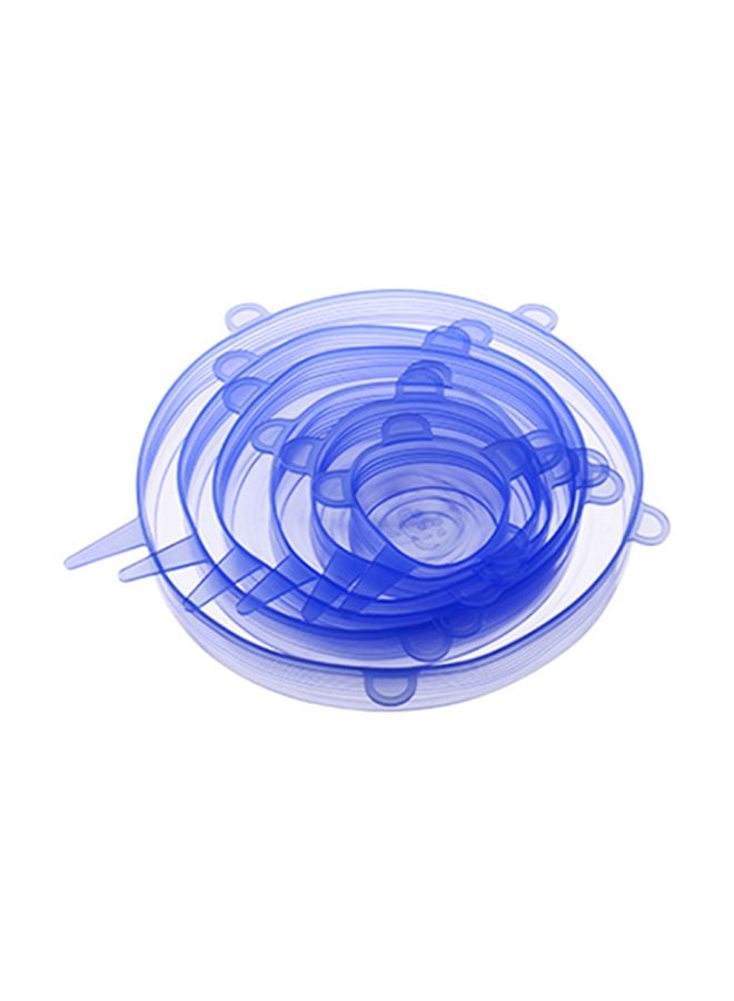 6-Piece Replacement Silicone Lid Blue  - Image 1