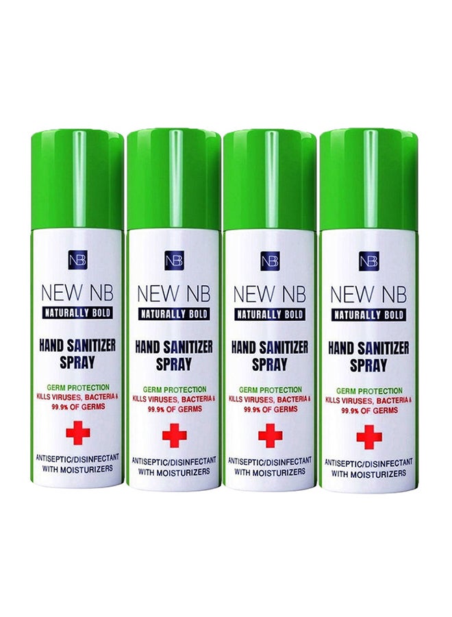 NEW NB Pack of 4 Naturally Bold Hand Sanitizer Spray 60ml - Image 1