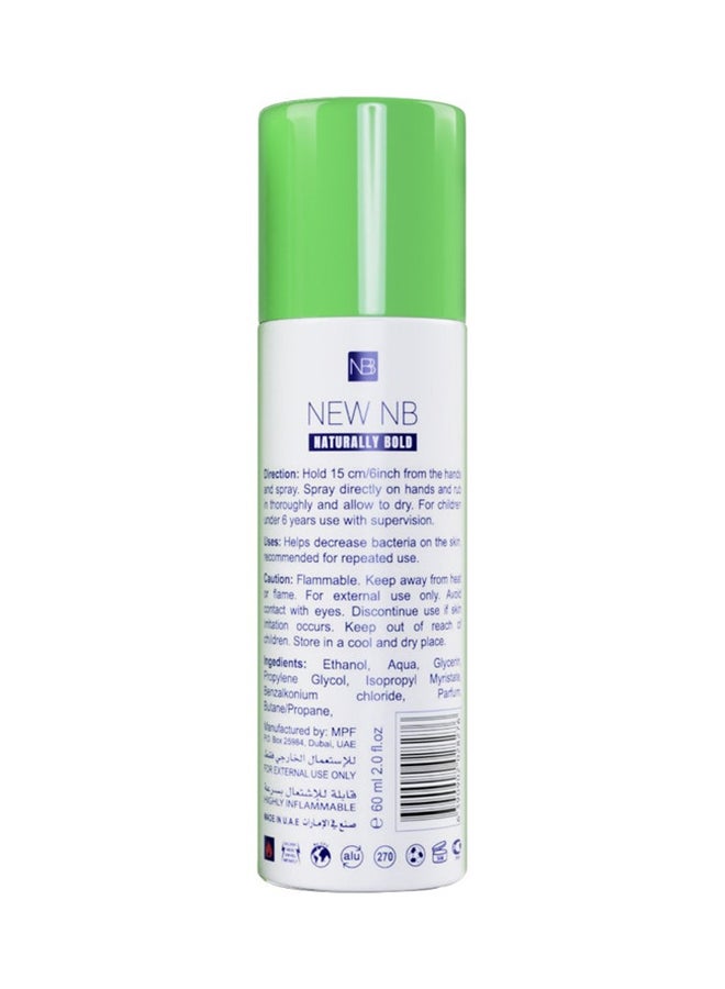 NEW NB Pack of 4 Naturally Bold Hand Sanitizer Spray 60ml - Image 4