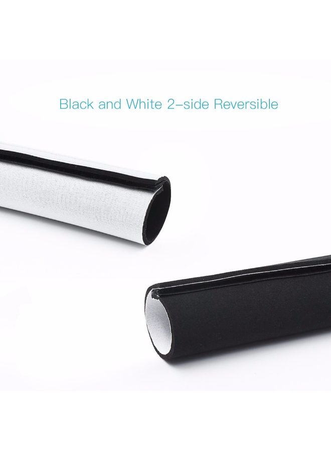 Generic Reversible Cable Concealer Management Sleeve Wire Organizer Black/White 203cm  - Image 2