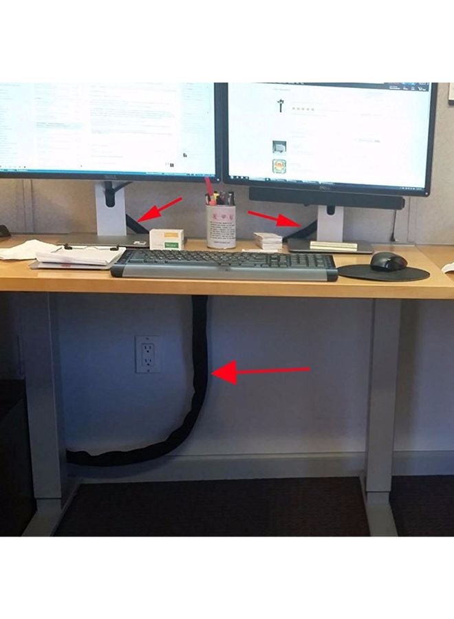 Reversible Cable Concealer Protector Black 50cm - Image 2