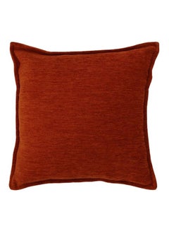 REGAL IN HOUSE Chenille Floor Cushion Fabric Orange 60x60cm 