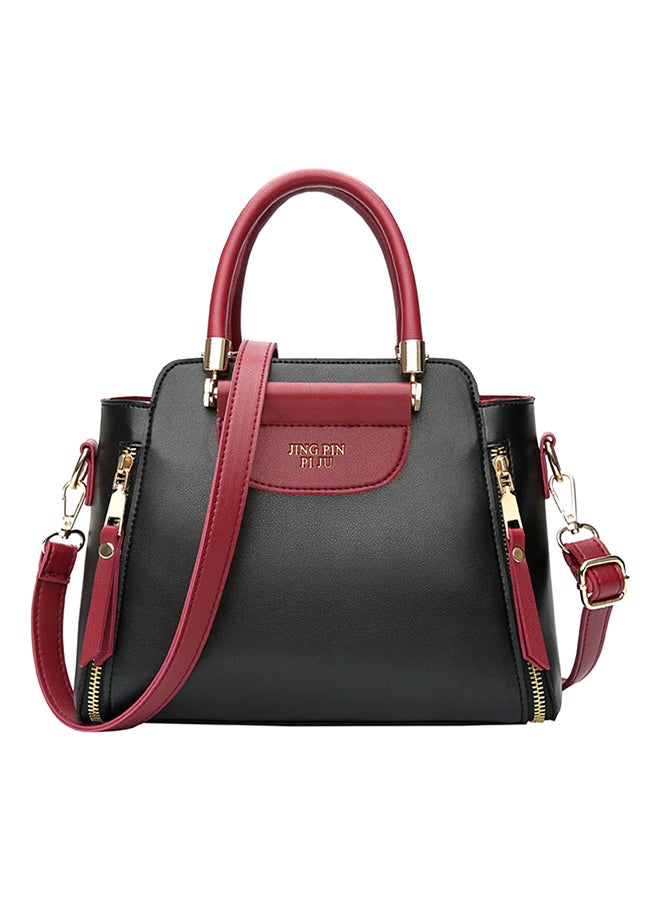 Chic Elegant Fashion Lady Crossbody Bag Black/Red/Gold  - Image 1