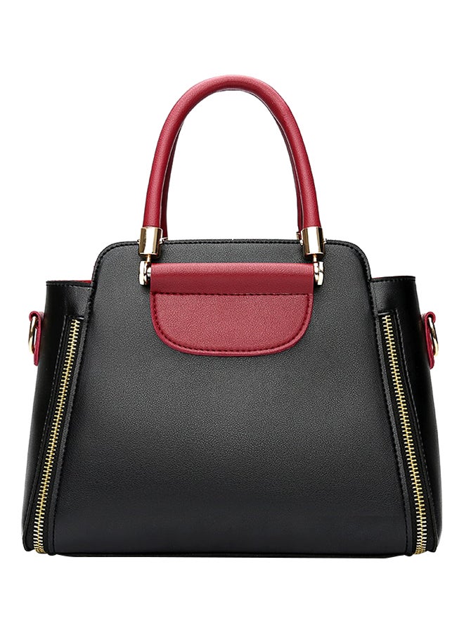 Chic Elegant Fashion Lady Crossbody Bag Black/Red/Gold  - Image 2
