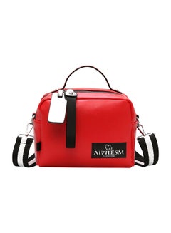 Striped Strap High Quality Crossbody Bag Red
