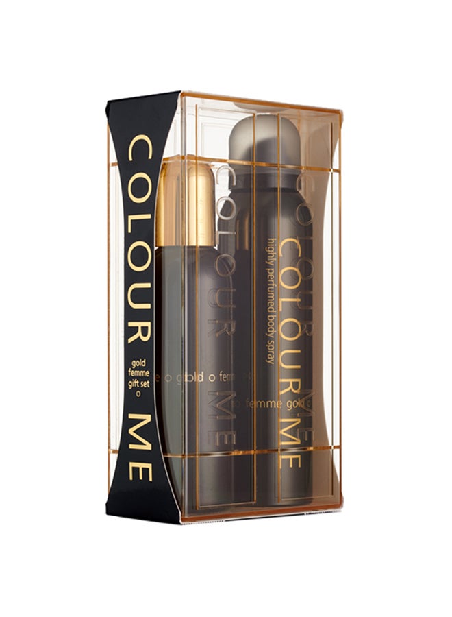 2-Piece Colour Me Gold Eau De Perfume And Spray Gift Set 250ml