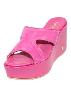Baldinini Leather Wedge Sandals Pink  - Image 1