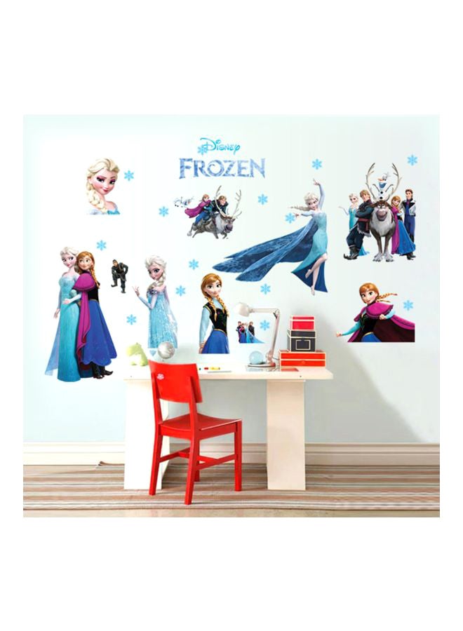 Frozen Princess Removable Wall Stickers Blue/Purple/Brown 60x90cm  - Image 1