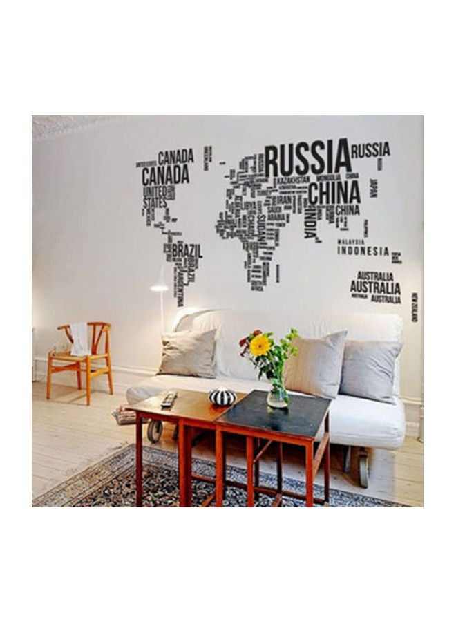 ملصق جداري مطبوع عليه خريطة العالم أسود 190x116Ø³Ù†ØªÙŠÙ…ØªØ± - Image 5
