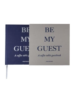 PrintWorks 2-Piece Be My Guest Book Set Navy/Grey 23.5x24x2.5centimeter 