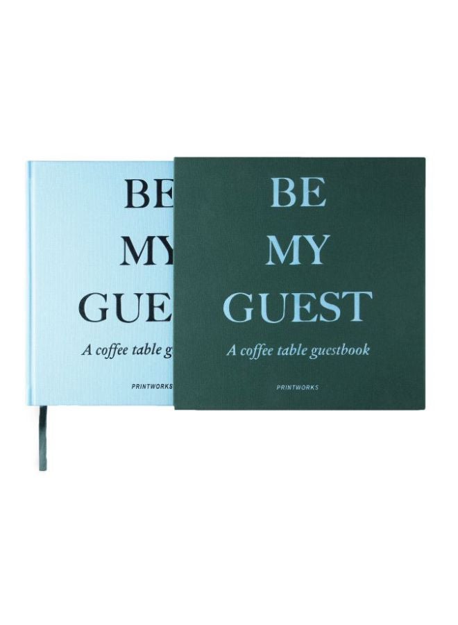 طقم كتب مطبوع عليها عبارة "Be My Guest" من قطعتين أزرق سماوي/أخضر 23.5x24x2.5Ø³Ù†ØªÙŠÙ…ØªØ±