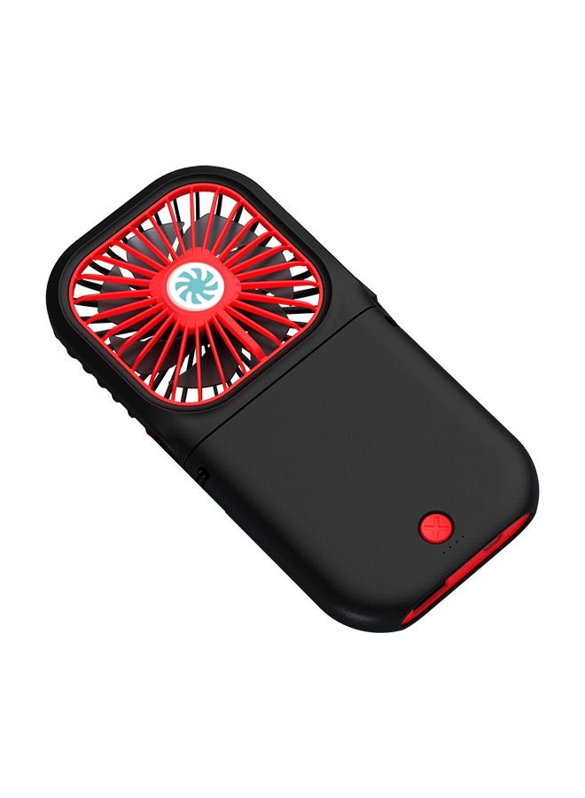 مروحة لاسلكية محمولة قابلة للشحن بمنفذ USB Y14449B أسود/أحمر