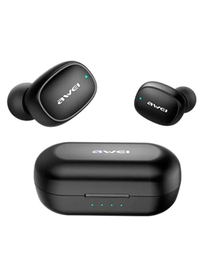 Awei - TWS Bluetooth Wireless Earbuds With Charging Case Black - Image 1