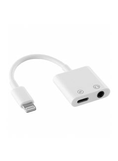 Generic Lightning To 3.5mm Jack Headphone Aux Adapter White 